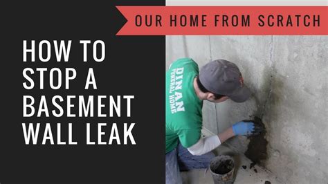 stop water leaks in basement walls