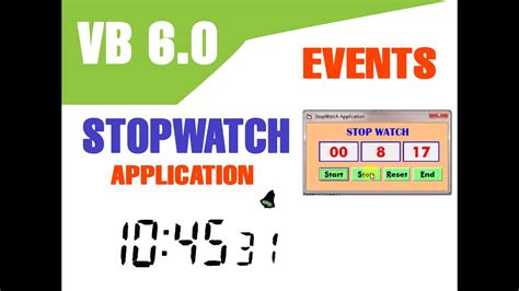 Stopwatch Application In Vb 6 Sample Code
