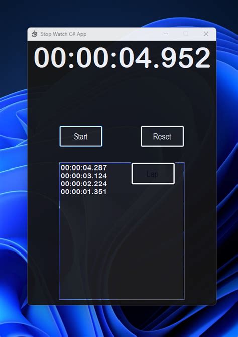 Stopwatch C# Get Start Time