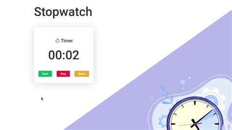 Stopwatch In React Js