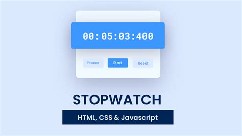 Stopwatch Timer Using Javascript