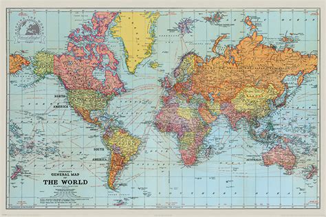 Köp Stor Karta Över Världen Med Country Flags Bakgrund Heminredning