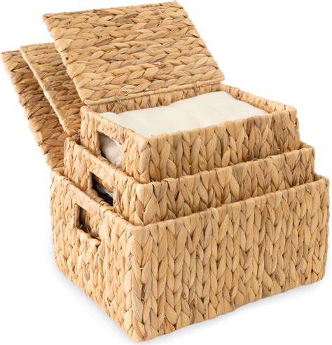 Storage Baskets With Lids Large