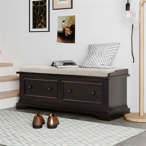 Storage Bench With Cushion For Bedroom