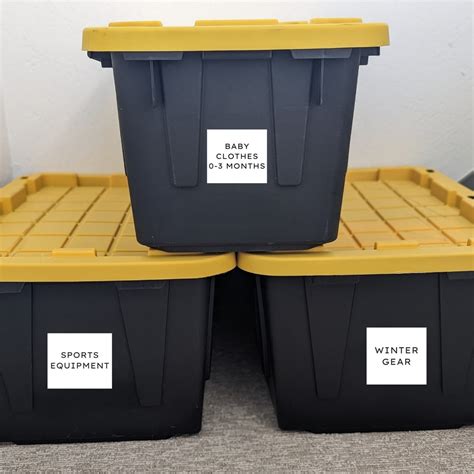 Storage Container Labels