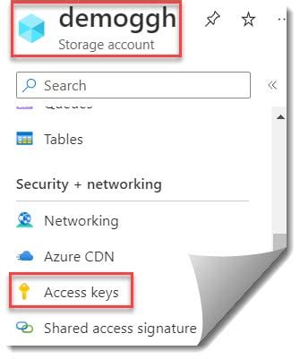 Storage Key In Azure