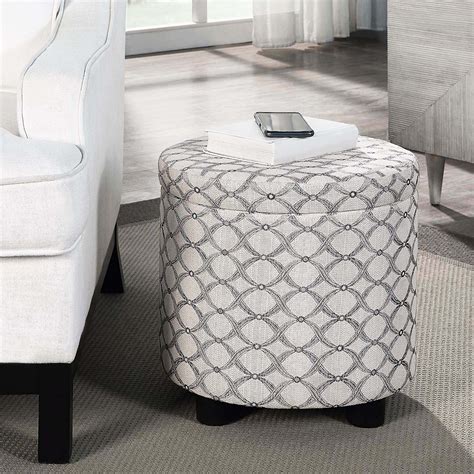 Storage Ottoman With Pattern