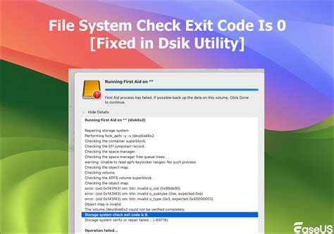 Storage System Check Exit Code Is 0