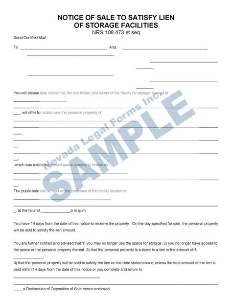 Storage Unit Lien Sales