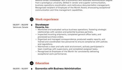 Store Keeper Cv Download keeper Format In Word What S Another