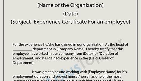 Store Keeper Experience Certificate Format Pdf It Company It Company
