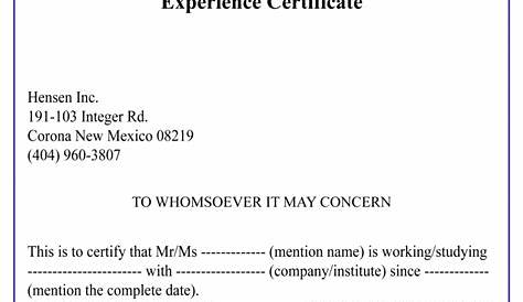 Store Keeper Experience Certificate Format Resume Samples QwikResume
