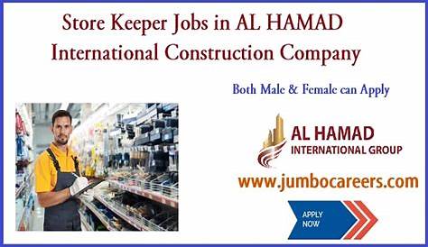 Store Keeper Jobs In Dubai Construction Uae