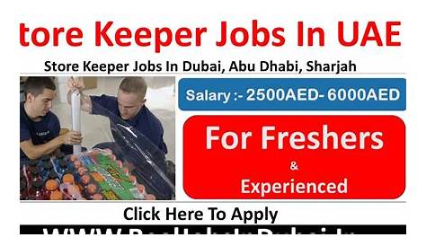 Store Keeper Jobs In Dubai UAE 2020