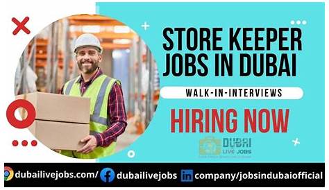 5 Store Keeper Job Vacancy For Dubai UAE Job Warehouse in