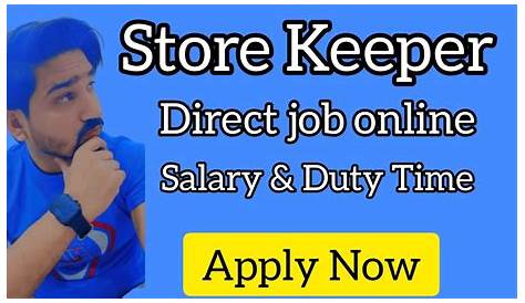 Store Keeper Jobs In Dubai Salary UAE 2020