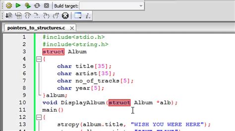 store function pointer in struct c