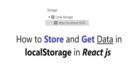 Store State In Localstorage React