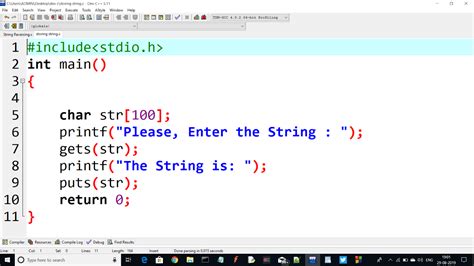 Store String In Variable C
