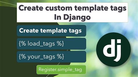 Store Tags In Django