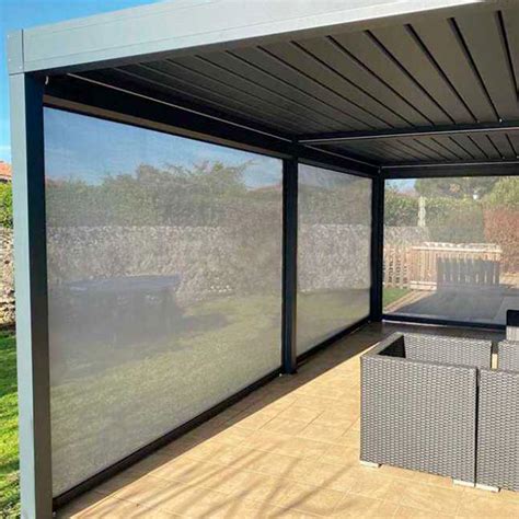 Store vertical enrouleur extérieur pour terrasse ou balcon Blanc