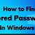 stored passwords in windows 10