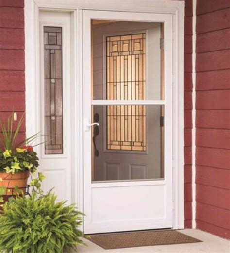 storm door with screens and glass