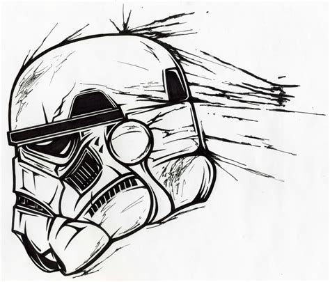 stormtrooper helmet drawing new