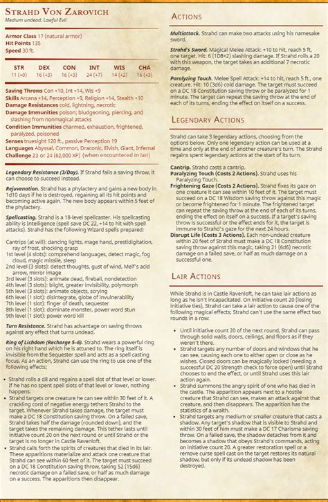 strahd revamped stat block