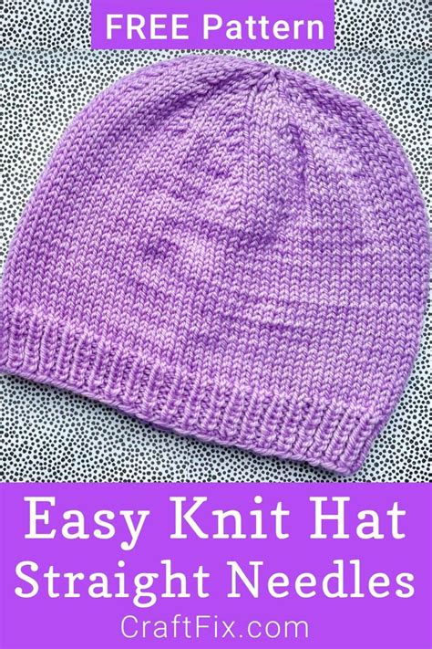 Straight Knitting Needle Hat Patterns