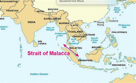 Strait Of Malacca Map