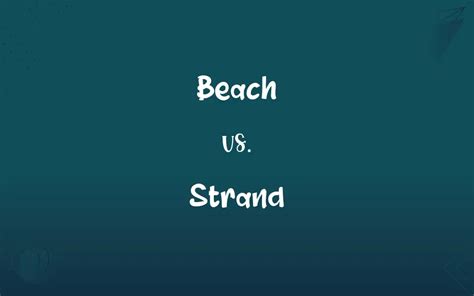 Strand Meaning Beach