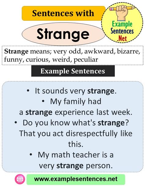 strange meaning in english with example