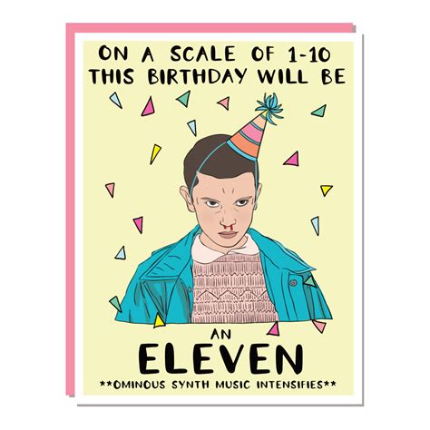 Stranger Things Birthday Card Funny Birthday Cards Netflix Etsy in