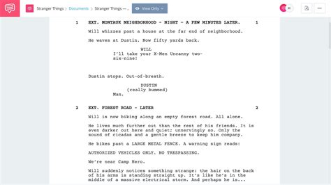 stranger things pilot script pdf