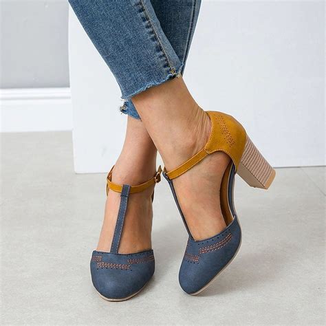 Strap Heels Closed Toe