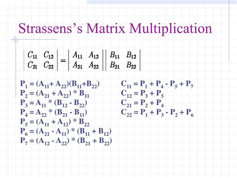 strassen's matrix multiplication code