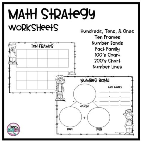 Strategy Worksheets For Math