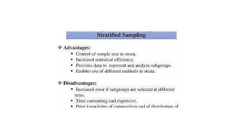 Stratified Sampling Advantages And Disadvantages Psychology .ppt (Statistics)