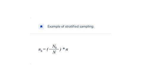 Stratified Sampling Formula Question GCSE