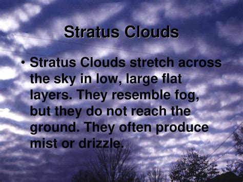 Stratus Clouds Explanation