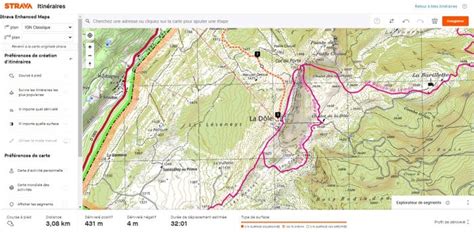 Strava carte IGN itinéraire Montre cardio GPS tests, avis