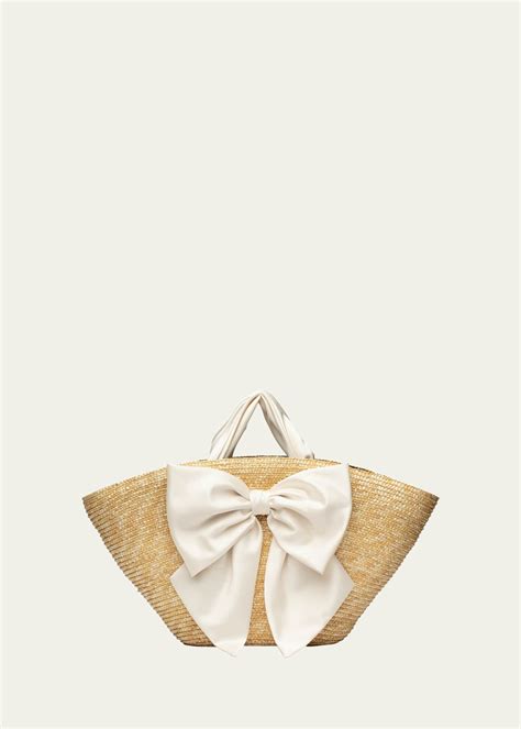 Straw Bag With Bow