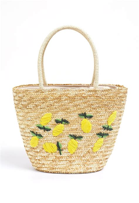 Straw Beach Bag Fruit