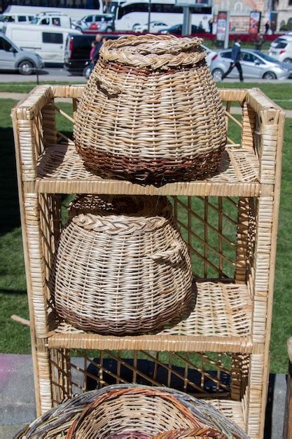 Straw Display Baskets