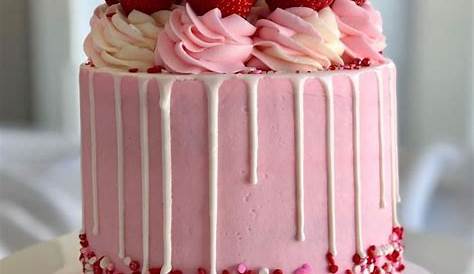 Strawberry Birthday Cake Strawberry cake design Yummy Cake