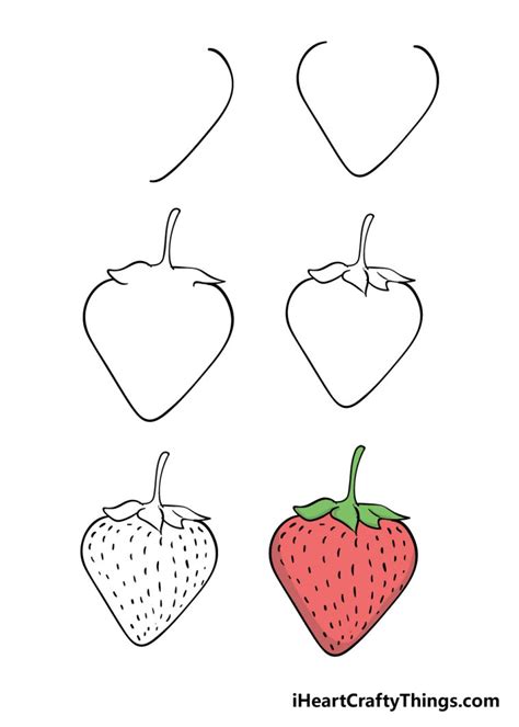 Digital art Step by Step Strawberry painting The steps I