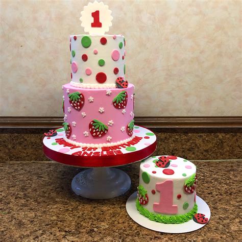Strawberry Shortcake 1st Birthday Cake by Cakes by CakesDecor