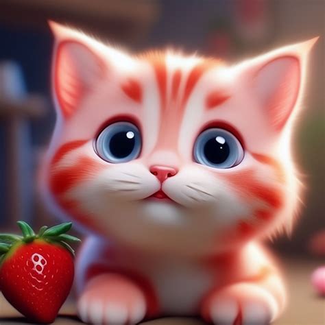 Strawberry Cat Wallpaper