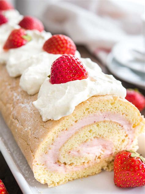 Strawberry Shortcake Cake Roll Crazy For Crust